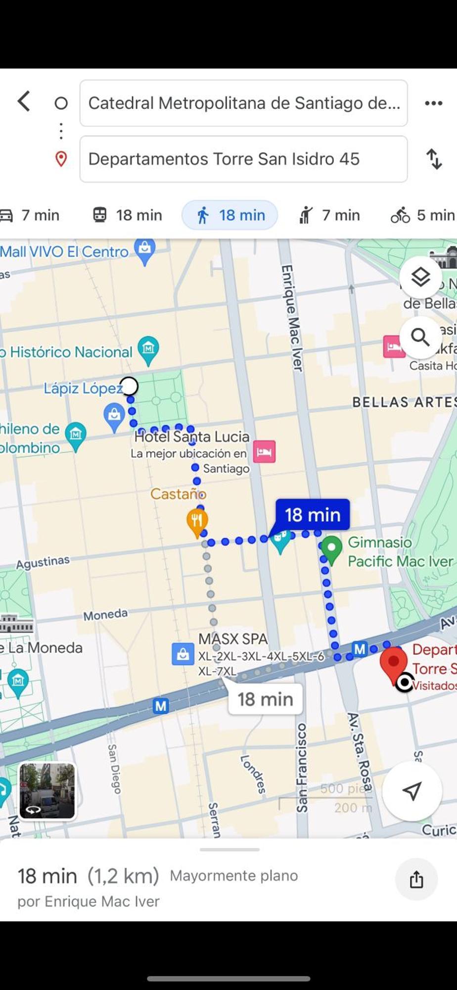 Apartment 1asalida Estacion Metro Santa Lucia Santiago
